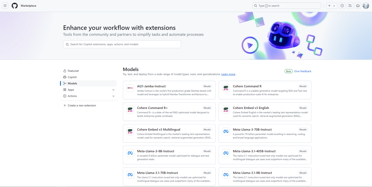 Github Models - 개발자들이 쉽게 LLM을 테스트하고 활용할 수 있는 환경 - TILNOTE